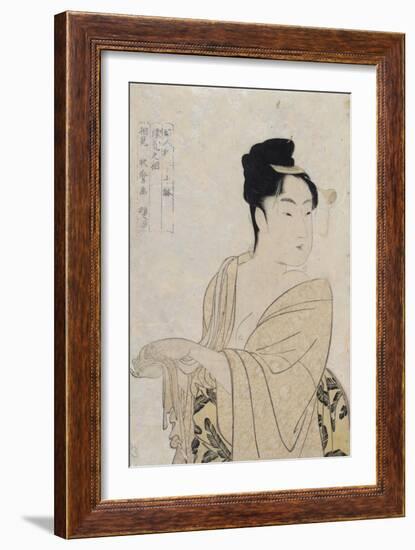Flirtatious Lover-Kitagawa Utamaro-Framed Giclee Print