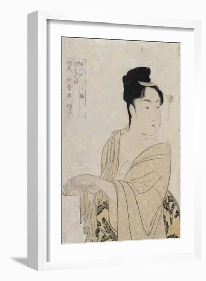 Flirtatious Lover-Kitagawa Utamaro-Framed Giclee Print