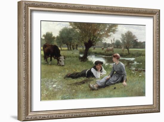 Flirting, 1896-Edouard Debat-Ponson-Framed Giclee Print