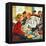 "Flirting Soda Jerk," October 11, 1947-Constantin Alajalov-Framed Premier Image Canvas