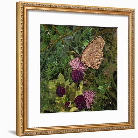 Flit - Satyr Butterfly on Thistle-Kirstie Adamson-Framed Giclee Print