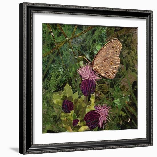 Flit - Satyr Butterfly on Thistle-Kirstie Adamson-Framed Giclee Print