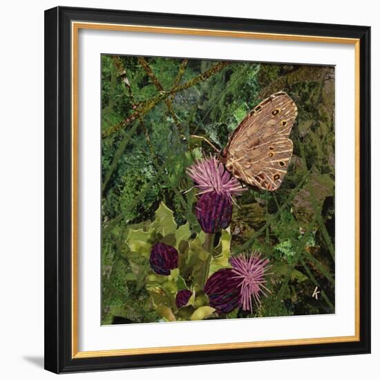 Flit - Satyr Butterfly on Thistle-Kirstie Adamson-Framed Giclee Print