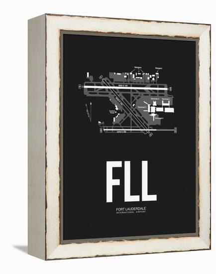 FLL Fort Lauderdale Airport Black-NaxArt-Framed Stretched Canvas