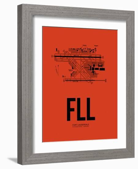 FLL Fort Lauderdale Airport Orange-NaxArt-Framed Art Print