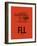 FLL Fort Lauderdale Airport Orange-NaxArt-Framed Art Print