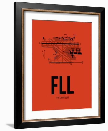 FLL Fort Lauderdale Airport Orange-NaxArt-Framed Art Print