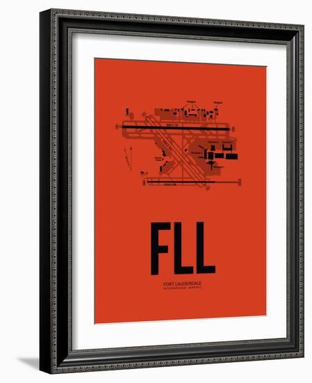 FLL Fort Lauderdale Airport Orange-NaxArt-Framed Art Print