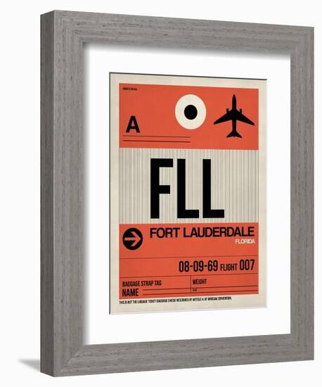 FLL Fort Lauderdale Luggage Tag I-NaxArt-Framed Art Print