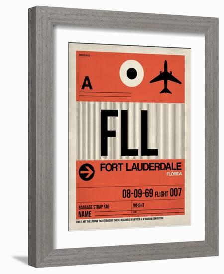 FLL Fort Lauderdale Luggage Tag I-NaxArt-Framed Art Print