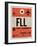 FLL Fort Lauderdale Luggage Tag I-NaxArt-Framed Art Print