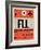 FLL Fort Lauderdale Luggage Tag I-NaxArt-Framed Art Print