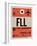 FLL Fort Lauderdale Luggage Tag I-NaxArt-Framed Art Print