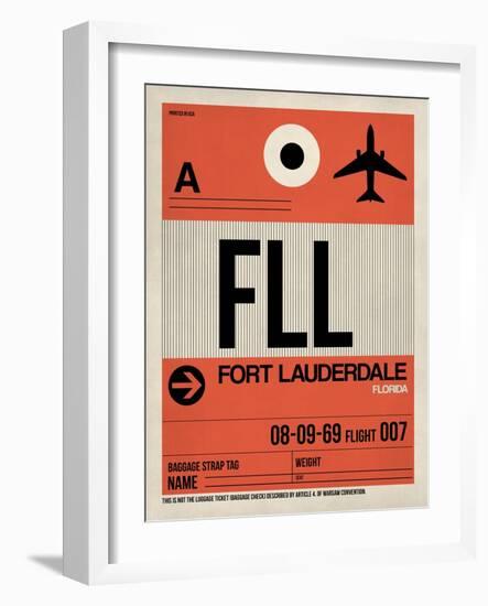 FLL Fort Lauderdale Luggage Tag I-NaxArt-Framed Art Print