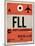 FLL Fort Lauderdale Luggage Tag I-NaxArt-Mounted Art Print