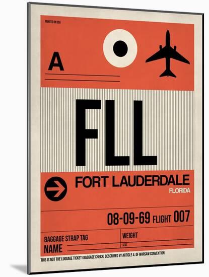 FLL Fort Lauderdale Luggage Tag I-NaxArt-Mounted Art Print