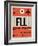 FLL Fort Lauderdale Luggage Tag I-NaxArt-Framed Art Print