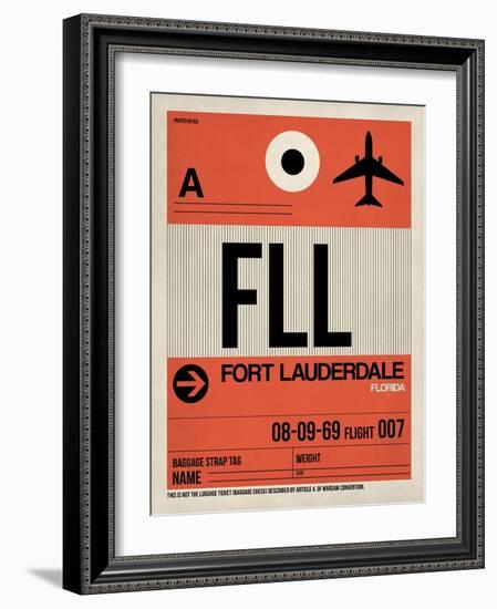 FLL Fort Lauderdale Luggage Tag I-NaxArt-Framed Art Print