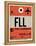 FLL Fort Lauderdale Luggage Tag I-NaxArt-Framed Stretched Canvas