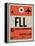 FLL Fort Lauderdale Luggage Tag I-NaxArt-Framed Stretched Canvas