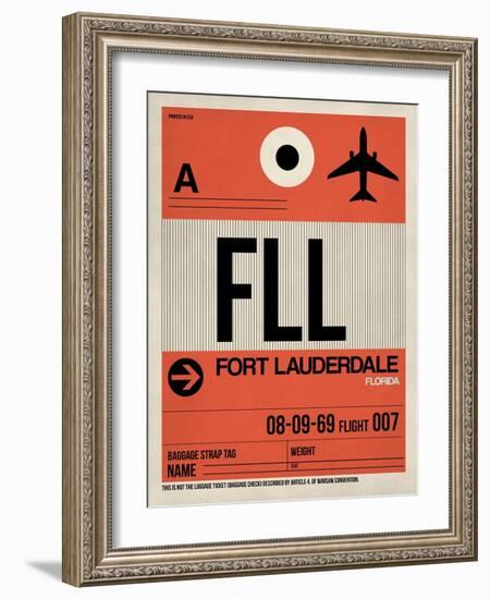 FLL Fort Lauderdale Luggage Tag I-NaxArt-Framed Art Print