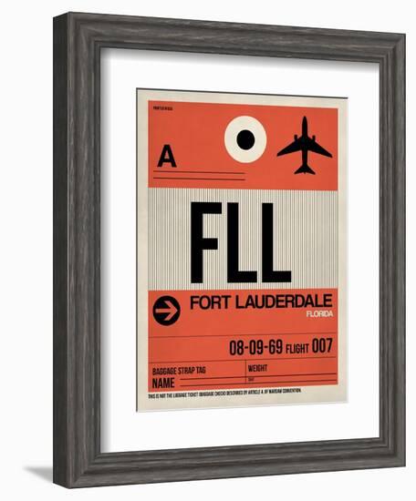 FLL Fort Lauderdale Luggage Tag I-NaxArt-Framed Art Print