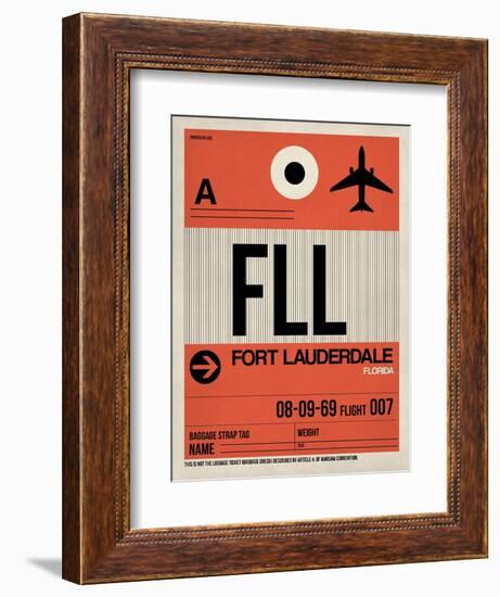 FLL Fort Lauderdale Luggage Tag I-NaxArt-Framed Art Print