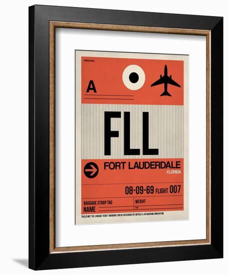 FLL Fort Lauderdale Luggage Tag I-NaxArt-Framed Art Print