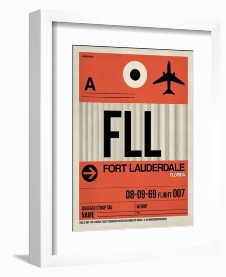 FLL Fort Lauderdale Luggage Tag I-NaxArt-Framed Art Print