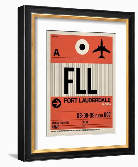 FLL Fort Lauderdale Luggage Tag I-NaxArt-Framed Art Print