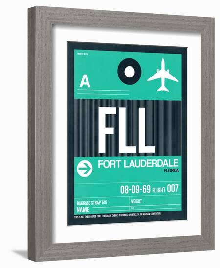 FLL Fort Lauderdale Luggage Tag II-NaxArt-Framed Art Print