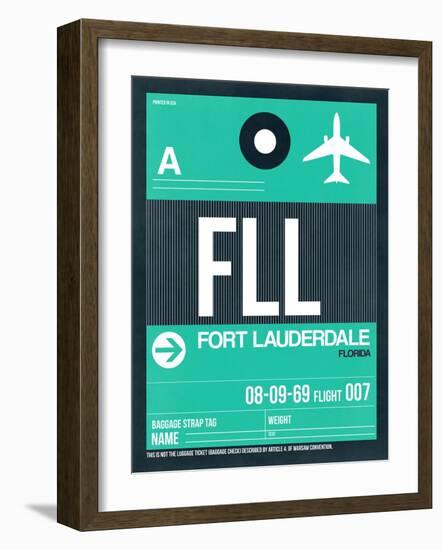 FLL Fort Lauderdale Luggage Tag II-NaxArt-Framed Art Print