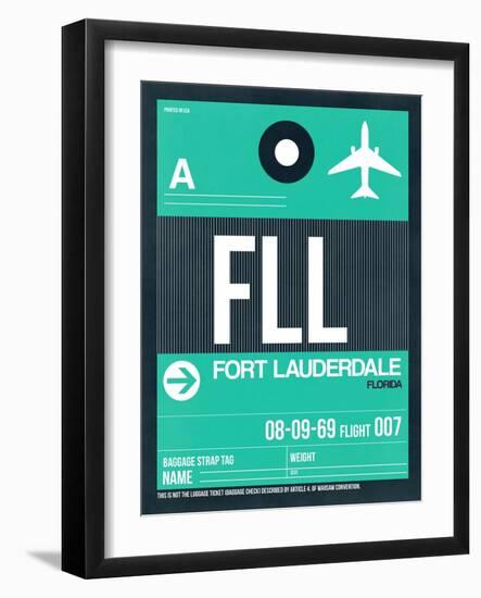 FLL Fort Lauderdale Luggage Tag II-NaxArt-Framed Art Print