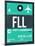 FLL Fort Lauderdale Luggage Tag II-NaxArt-Mounted Art Print