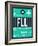 FLL Fort Lauderdale Luggage Tag II-NaxArt-Framed Art Print