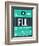 FLL Fort Lauderdale Luggage Tag II-NaxArt-Framed Art Print