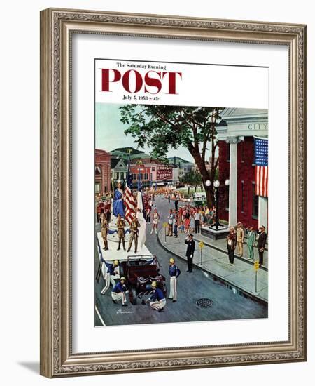 "Float Flat" Saturday Evening Post Cover, July 5, 1958-Ben Kimberly Prins-Framed Giclee Print