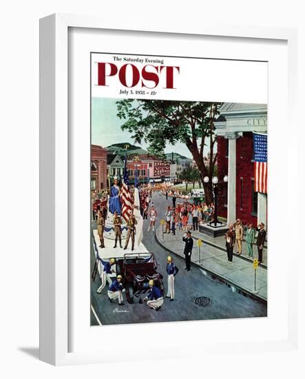 "Float Flat" Saturday Evening Post Cover, July 5, 1958-Ben Kimberly Prins-Framed Giclee Print