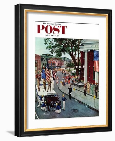 "Float Flat" Saturday Evening Post Cover, July 5, 1958-Ben Kimberly Prins-Framed Giclee Print