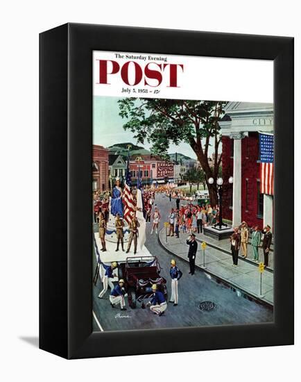 "Float Flat" Saturday Evening Post Cover, July 5, 1958-Ben Kimberly Prins-Framed Premier Image Canvas