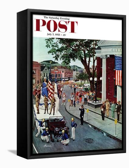 "Float Flat" Saturday Evening Post Cover, July 5, 1958-Ben Kimberly Prins-Framed Premier Image Canvas