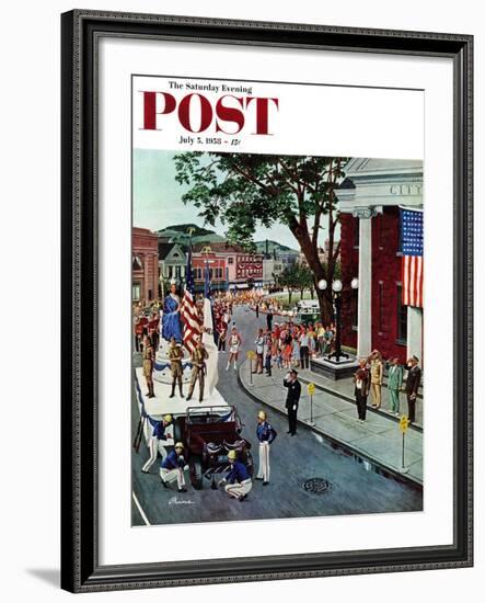 "Float Flat" Saturday Evening Post Cover, July 5, 1958-Ben Kimberly Prins-Framed Giclee Print