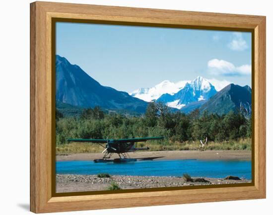 Float Plan on Salmon Stream, Katmai National Park, Alaska, USA-Dee Ann Pederson-Framed Premier Image Canvas