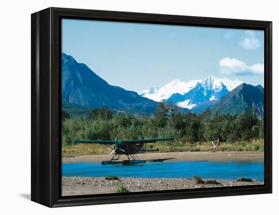 Float Plan on Salmon Stream, Katmai National Park, Alaska, USA-Dee Ann Pederson-Framed Premier Image Canvas