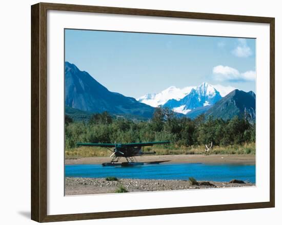 Float Plan on Salmon Stream, Katmai National Park, Alaska, USA-Dee Ann Pederson-Framed Photographic Print