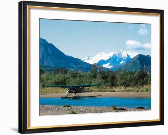 Float Plan on Salmon Stream, Katmai National Park, Alaska, USA-Dee Ann Pederson-Framed Photographic Print