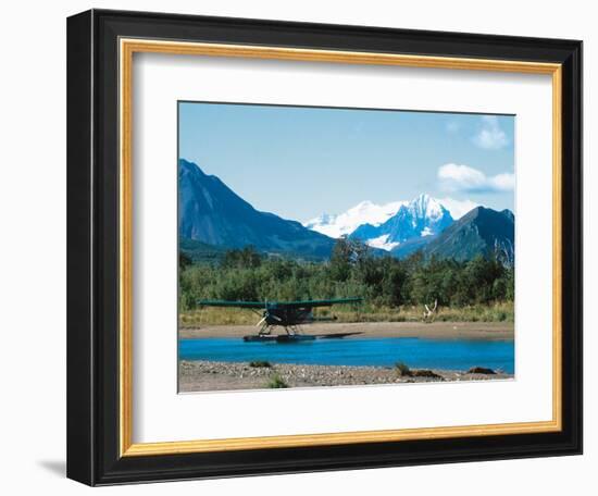 Float Plan on Salmon Stream, Katmai National Park, Alaska, USA-Dee Ann Pederson-Framed Photographic Print