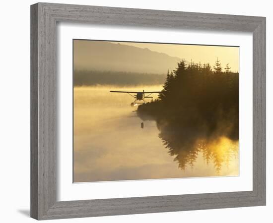 Float Plane on Beluga Lake at Dawn, Alaska, USA-Adam Jones-Framed Photographic Print