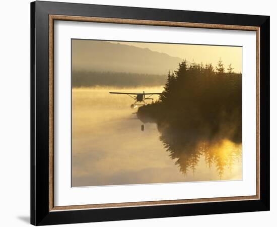 Float Plane on Beluga Lake at Dawn, Alaska, USA-Adam Jones-Framed Photographic Print