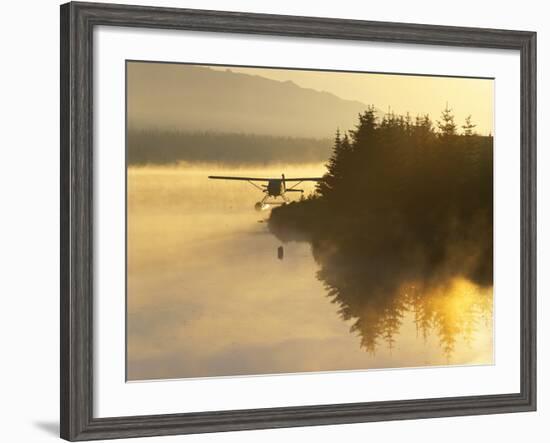 Float Plane on Beluga Lake at Dawn, Alaska, USA-Adam Jones-Framed Photographic Print